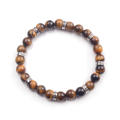 Natural Tiger Eye Stone 8mm Beads Jewelry Pray Bracelet For Men Accessories